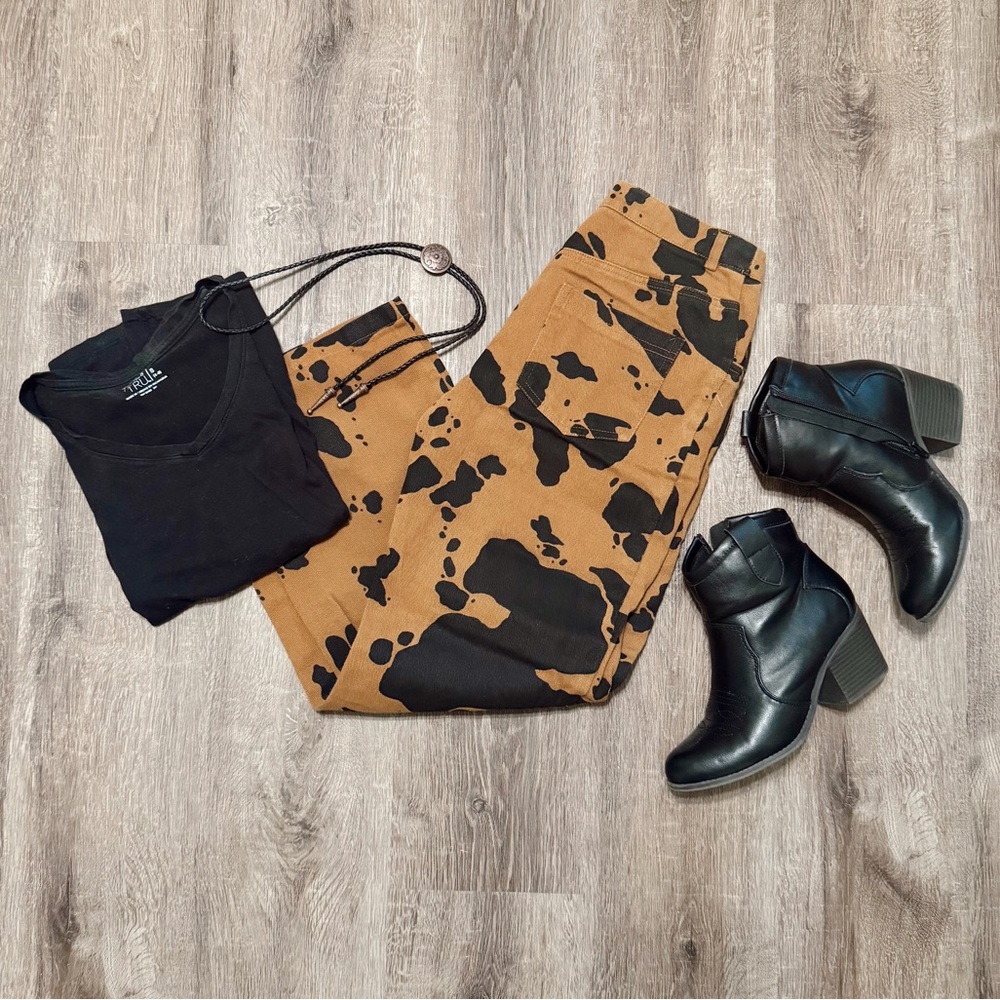 Pretty Garbage cow print pants